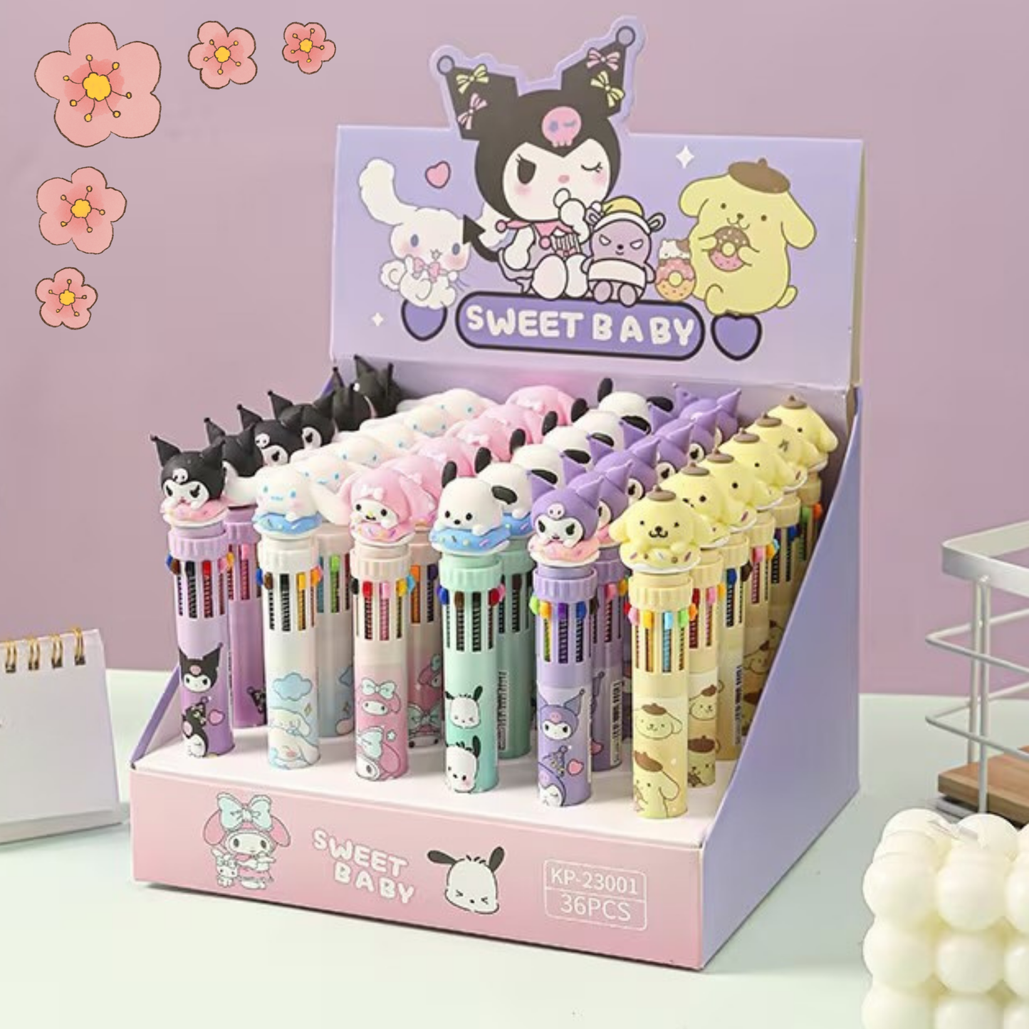 Caneta Multicor Sanrio 10 Cores