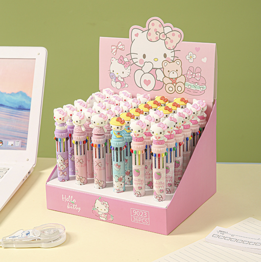 Caneta Multicolor Hello Kitty 10 cores